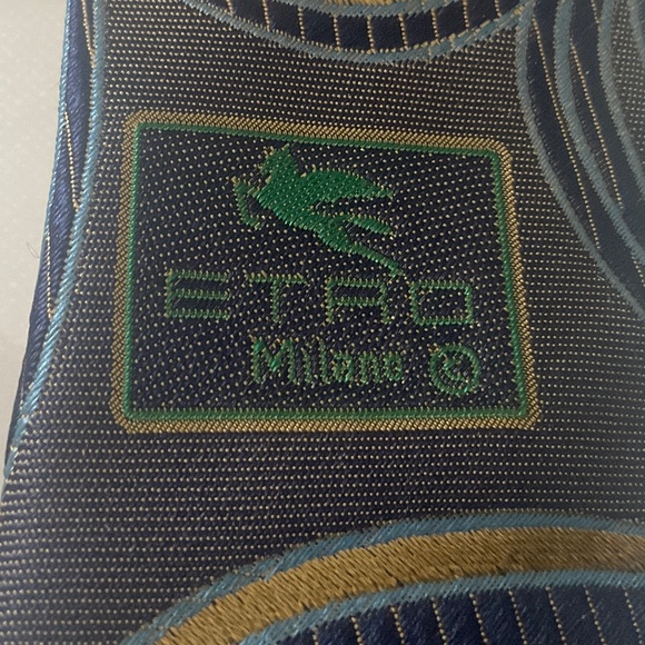 ETRO MILANO MENS 100% SILK TIE MADE IN ITALY - Picture 6 of 6